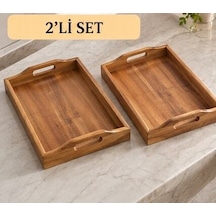 22 X 32 Cm Akasya Tepsi - İkili