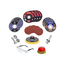 Spiral Avuç Içi Taşlama Makinesi Cırt Zımpara 115 Mm 45 Parça