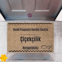 Kapı Önü Paspası Dekoratif Dijital Baskı Çiçekçilik P-2550
