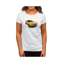 Ford Mustang Mach 1 Beyaz Kadın Tişört Beyaz