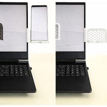 3d Baskı Monitor Telefon Tutucu - Petek Desenli Laptop Kenar Telefon Tutucu-beyaz Diğer
