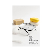 Ayaklı Sabunluk Su Giderli, Şeffaf Tasarım, 12 X 9 Cm, Tezgah Üstü Kullanım Ilkel-rssrvs Çok Renkli