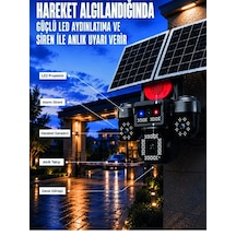 Mey İthalat 4 Kameralı 4g Sım Kart Destekli Güneş Enerjili Akıllı Güvenlik Kamerası