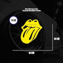 Dil Emoji Motosiklet Araba Laptop Sticker Yapışkanlı Folyo Sarı