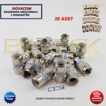 Novacom Rg6 Kendinden Sıkmalı F Konnektor - 20 Adet