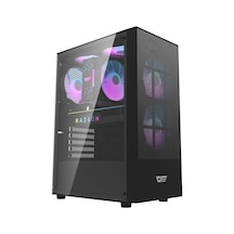 Aıgo Darkflash A290 Usb3.0 3 12cm Fan Temperlı Cam Sıyah Atx Oyuncu Kasası