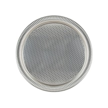 Osmanlı Motifli Yuvarlak Dövme Metal Servis Tepsisi 6 Kişilik Sunum Tepsisi, 35 Cm, 485 G, 5 Renk Seçeneği Gümüş Grisi Çok Renkli