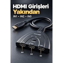 Shnstore Hdmı Kaynak Seçici Kablolu Çıkış Ve Seçim Düğmesi Shntknd0720