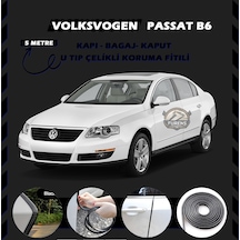 Volksvogen Passat B6 Oto Araç Kapı Koruma Fitili 5metre Parlak Siyah Renk