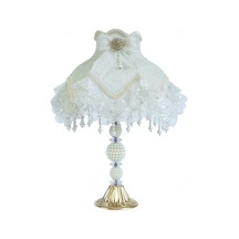 Kadife Kaplı Çiçek Dekorlu Abajur 13798400 Diğer