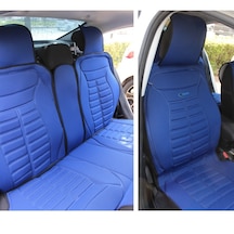 Volkswagen Amarok Uyumlu Lüx Oto Koltuk Minderi Ön Arka 5'li Set Mavi Fs