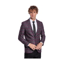 Slim Fit Sivri Yaka Mor Erkek Ceket 001