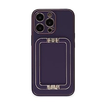 Newface Apple iPhone Uyumlu 14 Pro Kılıf Coco Elit Kapak - Derin Mor Diğer