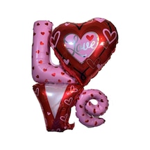 Love Yazılı Folyo Balon Bordo