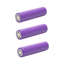 3 Adet 3.7 Volt 1200 Mah Li Tyum Li-ion 18650 Başliksiz Şarjli Pi L