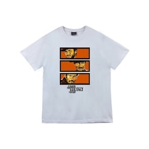 Stoned&Fame Unisex Beyaz Iyi Kötü Çirkin Baskılı T-shirt Beyaz