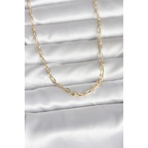 CM 14k Gold Renk Ataç Zincir Model 60 CM Kadın Kolye Çok renkli 72033899
