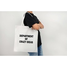 Department Of Crazy Ideas Baskılı Gabardin Bez Çanta Çok Renkli