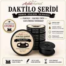 Antik Market Premium Daktilo Şeridi Kırmızı Siyah Tek Makaralı