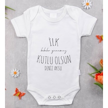 Bitmeyenkartus Bk Kids Isimli Ilk Babalar Günümüz Tasarımlı Bebek Body Zıbın - M Beyaz