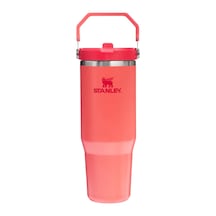 Stanley The Iceflow Flip Straw Pipetli Termos Bardak 0,89 Lt 30 Oz - Hot Coral Mercan