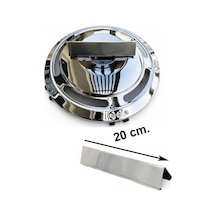 Universal Piramit Jant Kapağı Fırfırı 4'lü Set 20cm Krom Metal Profil-piramit Fırfır