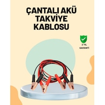 Flzdgnkr 1200 Amper Jumper Kablo 2 Metre Bakır Uçlu Araç Takviye Seti