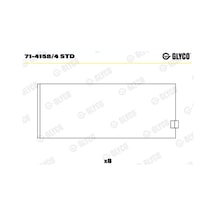 Kol Yatak - Alfa Romeo 156, 155, 145 - Glyco-7141584std 67212343