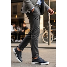 Enoch Hakiki Deri Arma Detaylı Günlük Erkek Sneaker Comfort Taban Lacivert