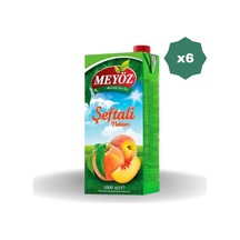 Meyöz Şeftali Meyve Nektarı 1 Lt - 6 Adet