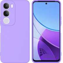 Vivo Y19S Uyumlu Silikon Kılıf - Kamera Korumalı Esnek Pastel Renk Kapak - Lila