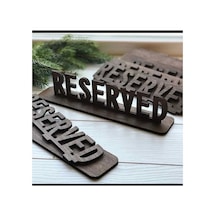 Masa Reserve Yazısı Ahşap Kesim