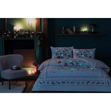 Taç Charm Glowlu Standart Pamuk Nevresim Takımı, Kırmızı, Çift Kişilik 0