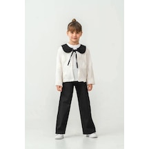 Miss Melinda Kids Gül Dantelli Pantolonlu 3 Lü Kız Takım 5-8 Yaş -355750 - Beyaz Beyaz