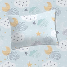 %100 Pamuklu Bebek Lastikli Çarşaf 70x130+20 Bebek Yastık Kılıfı 35x45 Su Yeşili