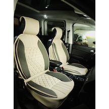 Hyundai Getz Lüx Oto Koltuk Minderi Ön Arka 5'li Set Elegance Serisi Bej-koyubej
