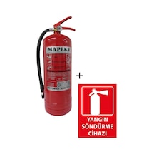 Mapeks Yangın Tüpü 6 KG ve Yangın Tüpü Levhası 2'li Set