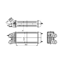 ORIS IFI510076 Turbo Radyatörü (Intercooler) Jumpy Expert Scudo 1.6 HDI Dmtj 07- (Mek) (Ac-) (300X157X80)