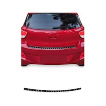 Hyundai I10 Iı Hatchback 2017-2019 Uyumlu Arka Tampon Eşiği Krom-karbon Folyolu