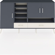 Arges Konsol 8 Raflı 2 Çekmeceli 3 Kapaklı 176x30x99 Antrasit-antrasit/aytaşı Antrasıt/aytası - Antrasıt