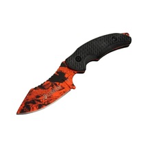 Columbia 156b Turuncu Desenli Kamp Çakı Bıçağı 19 Cm - Kılıflı Renkli