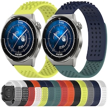 Sones Huawei Watch 4 22mm Delikli Nefes Alabilir 3d Noktalar Silikon Watch Kordon