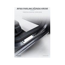 Ford Focus 2 2005-2011 Uyumlu Krom Kapı Eşiği 4 Parça Paslanmaz Çelik