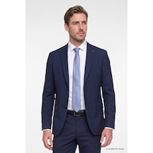 AC&Co / Altınyıldız Classics Erkek Lacivert Slim Fit Dar Kesim Mono Yaka Takım Elbise Lacivert