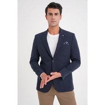 C 697 Ceket Regular Fit Lacivert-1 Casual Lacivert