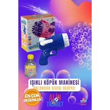 Işıklı Pilli Baloncuk Makinesi Tabancası - Eğlencenin Keyfini Çıkarın