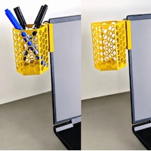 3d Baskı Monitor Kalemlik - Petek Desenli Laptop Kenar Altıgen Kalemlik-sarı Çok Renkli