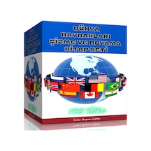 Dünya Bayrakları Çizme Ve Boyama Kitap Seti 4 Kitap