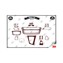 Bmw F30 2012 Torpido Konsol Trim Göğüs Maun Kaplama Set 20 Parça Maun