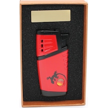 Silvio Monetti Kırmızı Gazlı Torch Pürmüz Çakmak Smc547Mr02 Kırmızı